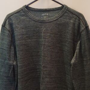 Apt. 9 Heathered Green Crewneck Top